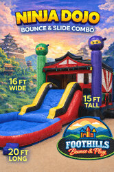 🥷 Ninja Dojo Bounce House w/ Slide